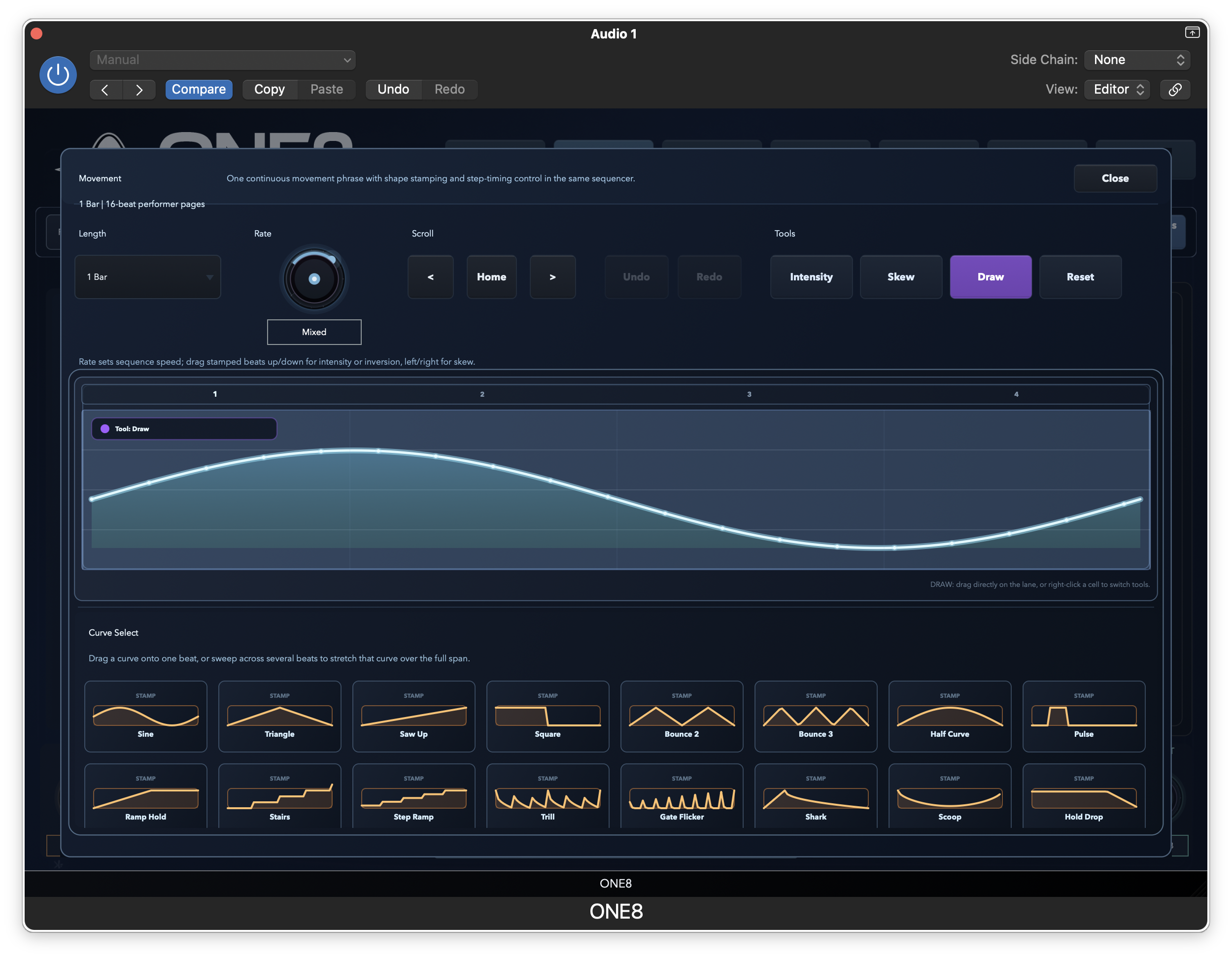 ONE8 movement editor