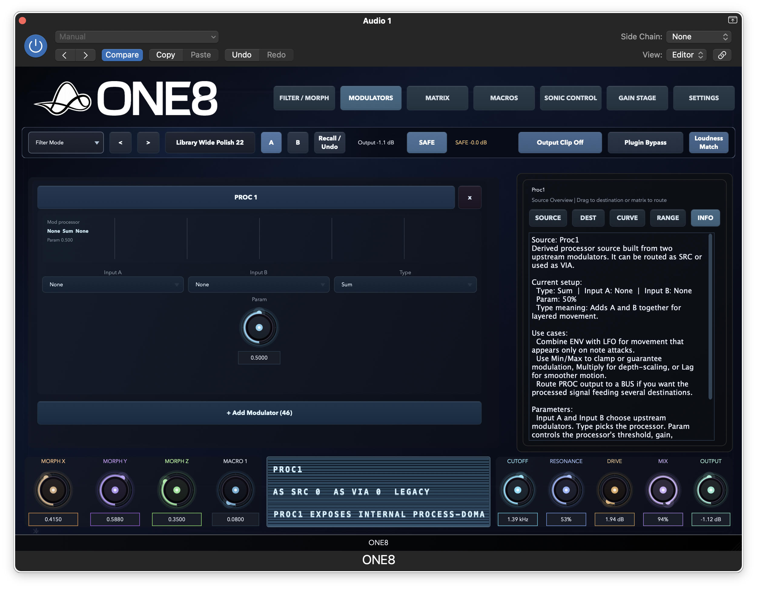 ONE8 processor modulator