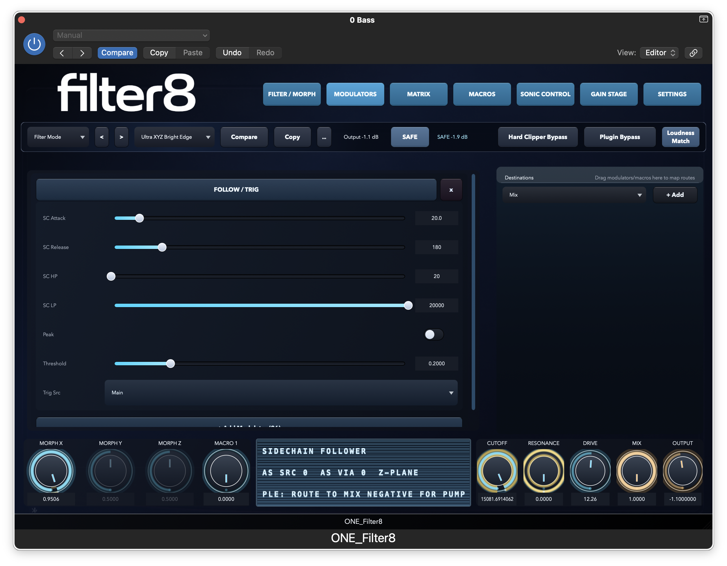 Follow and trigger modulators